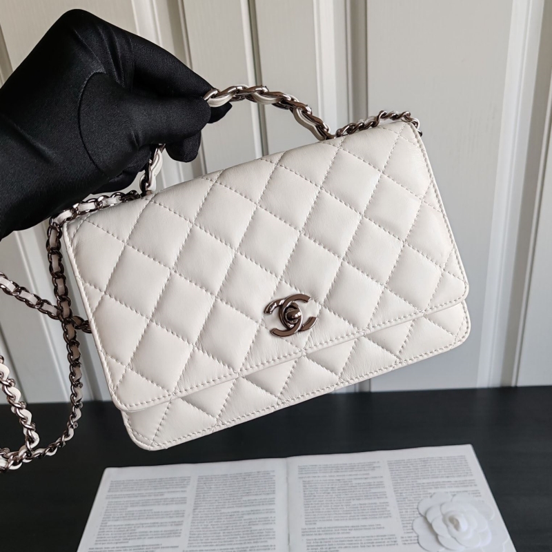 Ch*el top handle bags